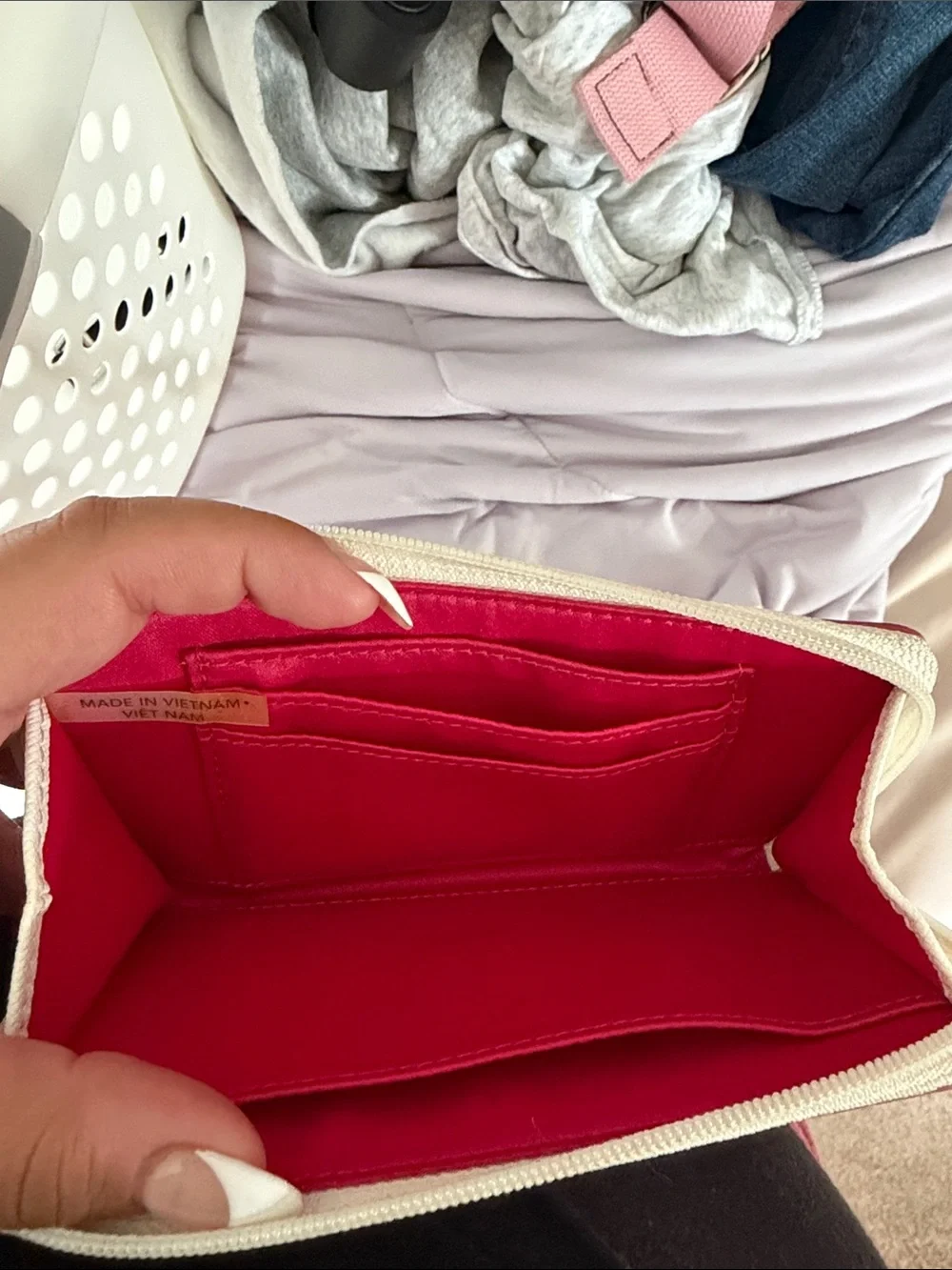 Coach Pink to Cream Ombre Wristlet with Turn-Lock